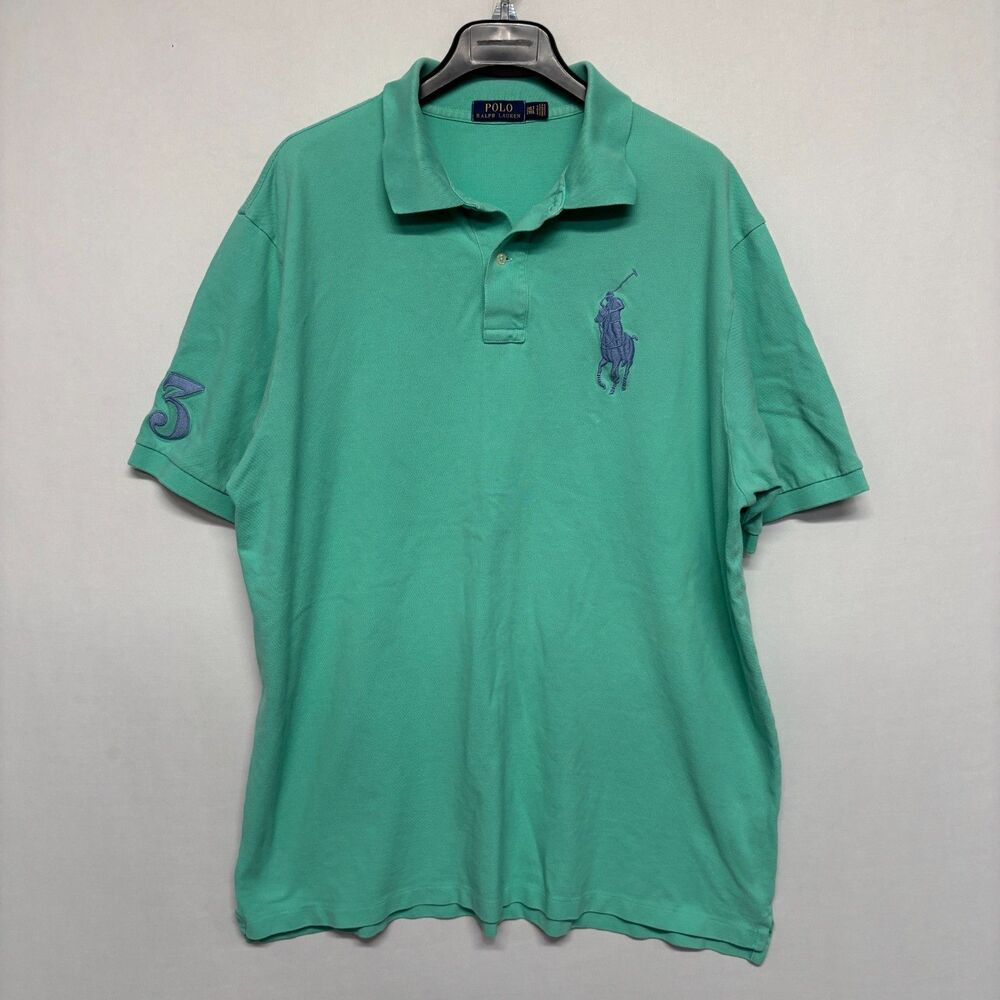 Polo Ralph Lauren Men Big Pony Polo Shirt Top Size  2XLT 2XL Tall C133 -11